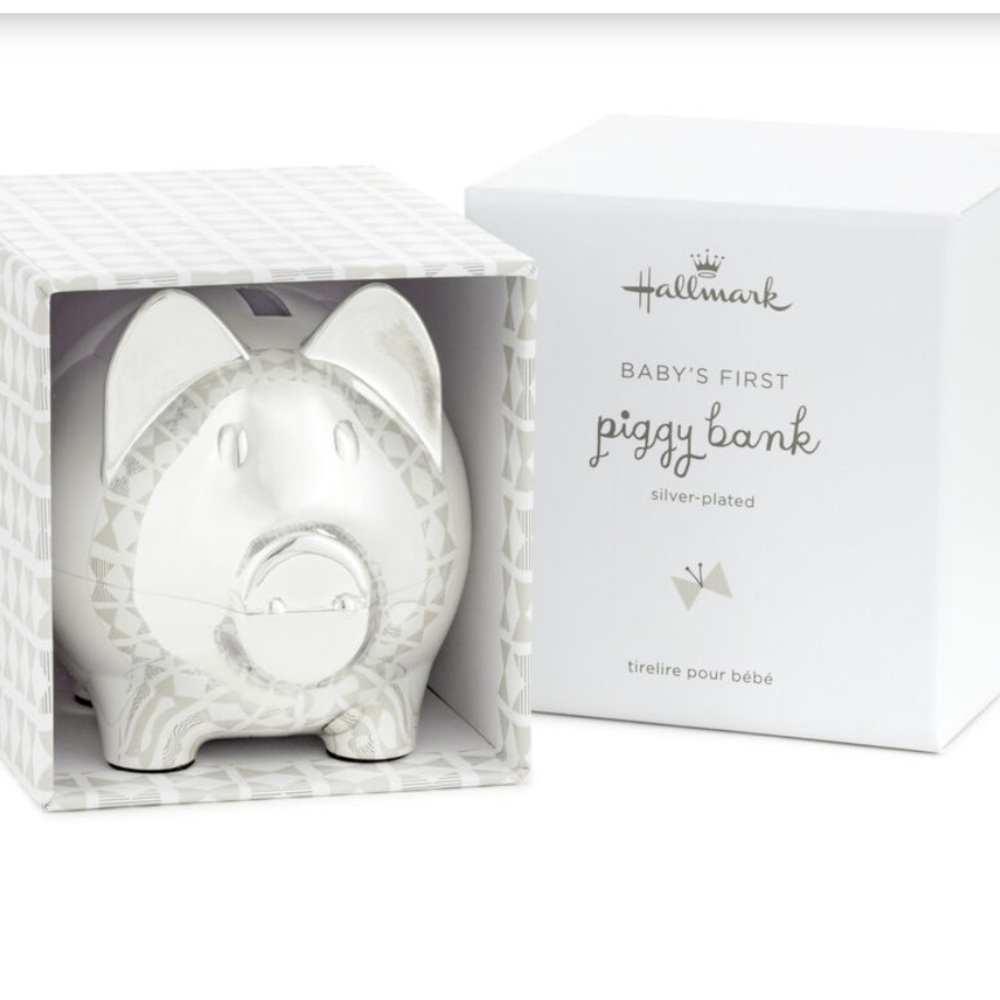 Silver Plated Hallmark Baby’s First Piggy Bank